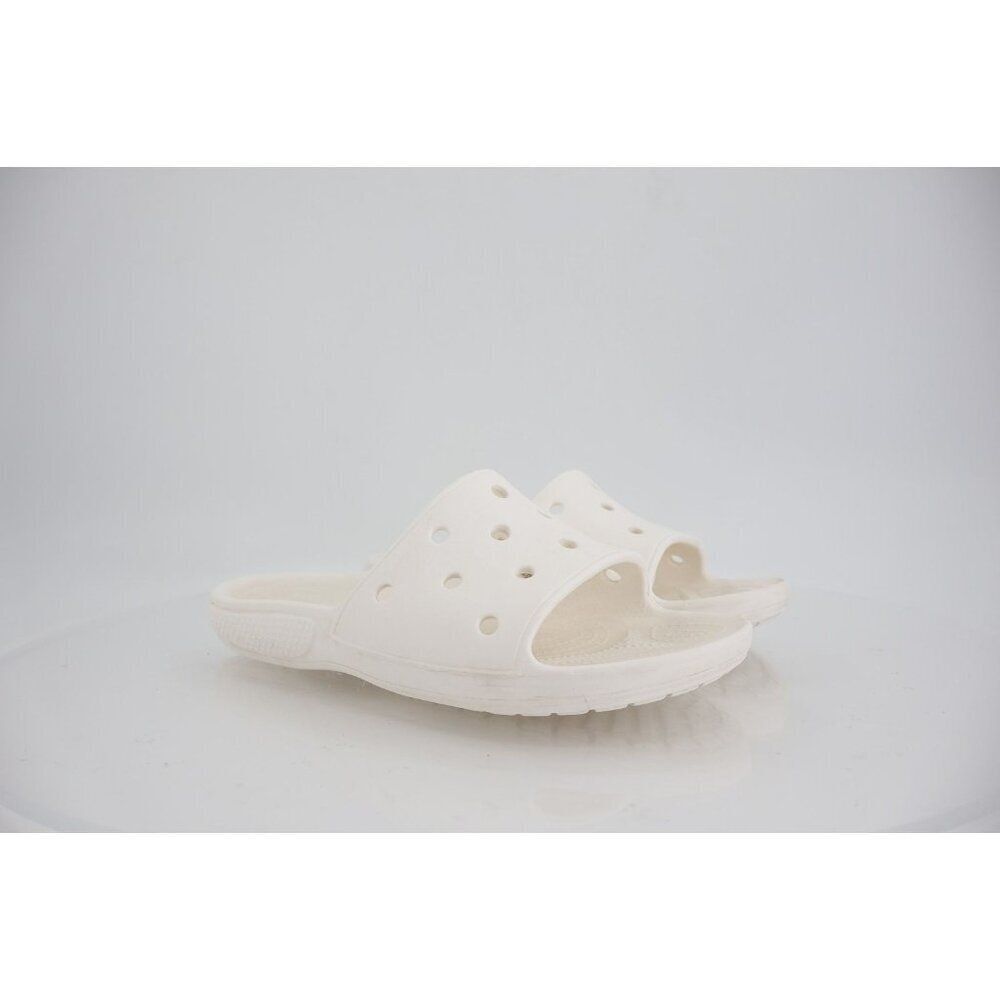 Crocs Classic Slide Sandal Women's Size 9 White Rubber Casual Beach Shoe